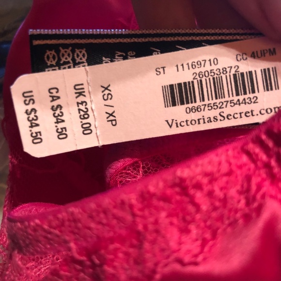 VS Very Sexy Lace Thong Size XSmall NWT Pink - Picture 11 of 11